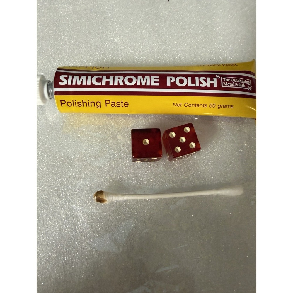 Vintage Red Bakelite Dice Pair 5/8" Translucent Cherry Red White Pips Tested - Picture 4 of 6